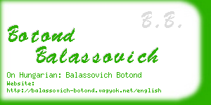 botond balassovich business card